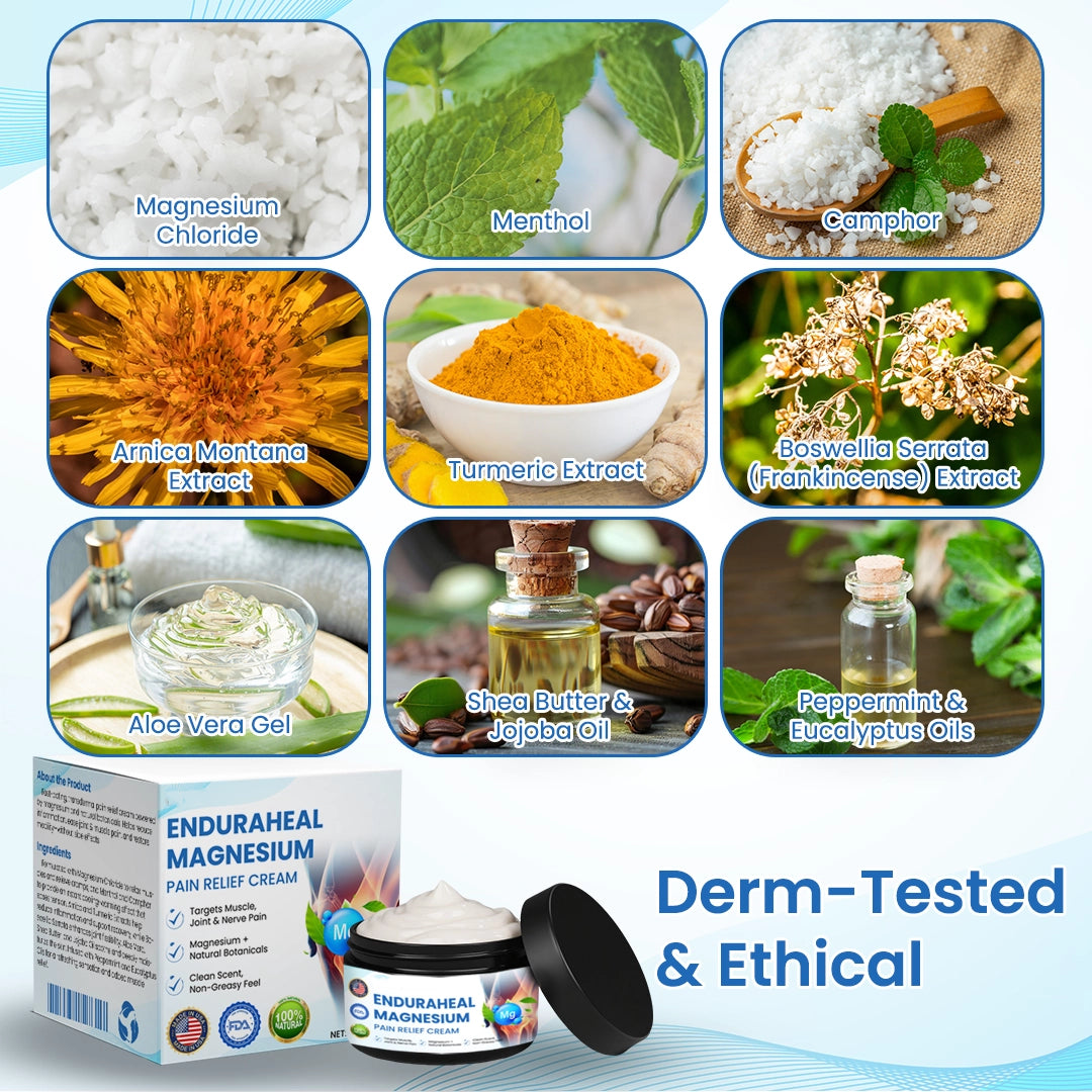 Avanoo™ EnduraHeal Magnesium Pain Relief Cream (Treats Arthritis, Neuropathy, Rheumatism, Sports Injuries & More)